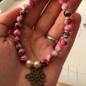Pink marble bracelet
